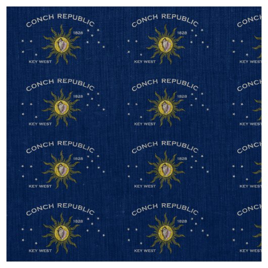 Conch Republic Flag Key West Florida Stof (Swatch)