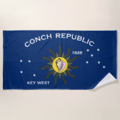 Conch Republic Flag Key West Florida Strandlaken (Voorkant)