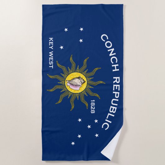 Conch Republic Flag Key West Florida Strandlaken (Voorkant)