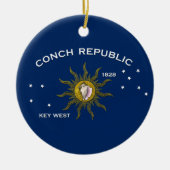 Conch Republic Key West Keramisch Ornament (Voorkant)