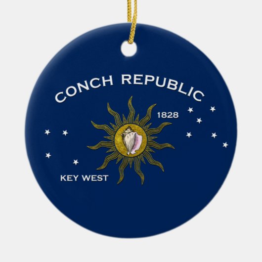Conch Republic Key West Keramisch Ornament (Voorkant)