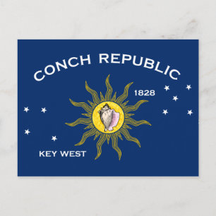 Conch Republic-vlag Key West Florida Briefkaart