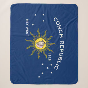 Conch Republiek Vlag Key West Florida Sherpa Deken
