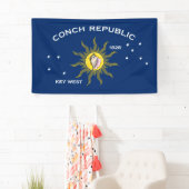 Conch Republiek Vlag Key West Florida Spandoek (Insitu)