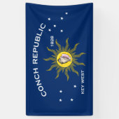Conch Republiek Vlag Key West Florida Spandoek (Verticaal)