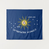 Conch Republiek Vlag Key West Florida Wandkleed (Voorkant (horizontaal))