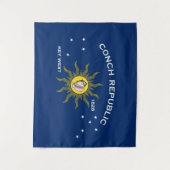 Conch Republiek Vlag Key West Florida Wandkleed (Voorkant)