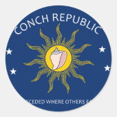 Conch Ronde Sticker (Voorkant)
