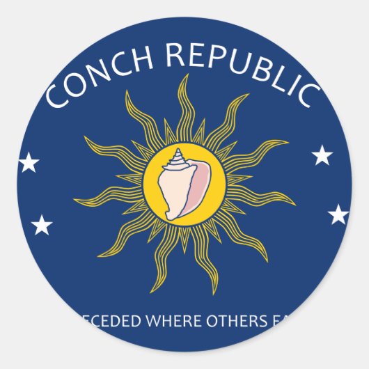 Conch Ronde Sticker (Voorkant)
