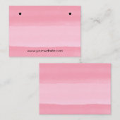 Conch roze strepen oorbellen display Kaart Visitekaartje (Voorkant / Achterkant)