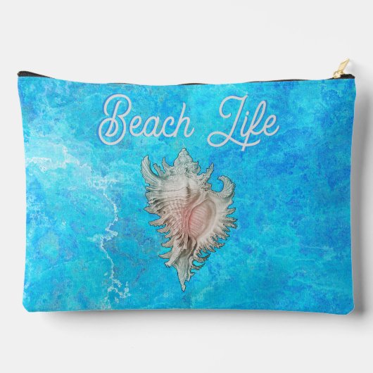 Conch Schelp "Strandleven" Etui (Achterkant)