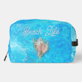 Conch Schelp "Strandleven" Toilettasje (Achterkant)