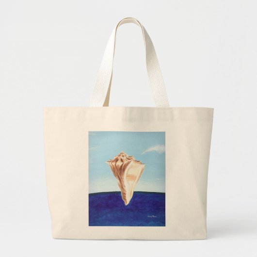 Conch Seashell- en oceaanstrandzeilzakken Grote Tote Bag (Voorkant)