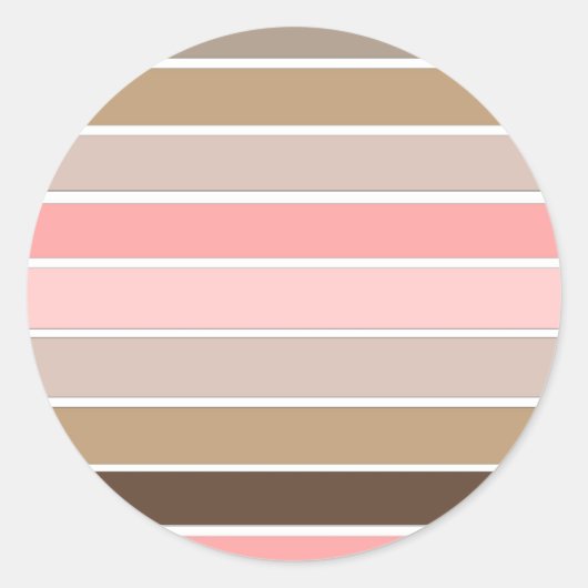 Conch Seashell-kleuren Ronde Sticker (Voorkant)