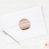Conch Seashell-kleuren Ronde Sticker (Envelop)