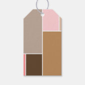Conch Seashell-kleurenblokken Cadeaulabel (Voorkant)
