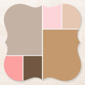 Conch Seashell-kleurenblokken Kartonnen Onderzetters (Voorkant)