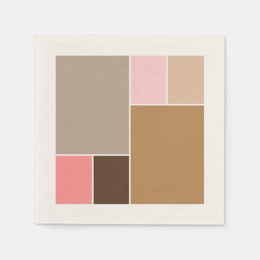 Conch Seashell-kleurenblokken Servet (Voorkant)