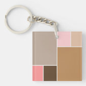 Conch Seashell-kleurenblokken Sleutelhanger (Voorkant)