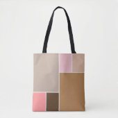 Conch Seashell-kleurenblokken Tote Bag (Voorkant)
