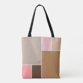 Conch Seashell-kleurenblokken Tote Bag (Achterkant)