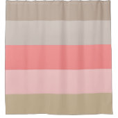 Conch Seashell Stripe kleuren Douchegordijn (Voorkant)