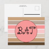 Conch Seashell Stripes Briefkaart (Voorkant / Achterkant)