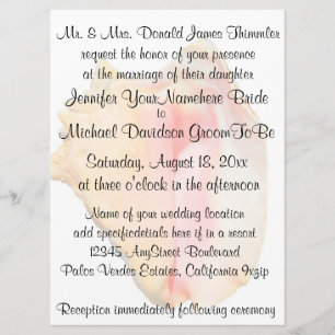 Conch Seashell Wedding Kaart