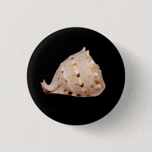 Conch Shell Badge Ronde Button 3,2 Cm