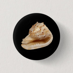 Conch Shell Badge Ronde Button 3,2 Cm