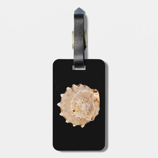 Conch Shell Bagagelabel (Achterkant verticaal)