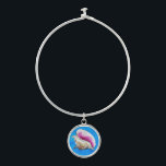 Conch Shell Bangle Armband met Ronde Charm Bangle Armbandje<br><div class="desc">Conch Shell Bangle Armband met Ronde Charm</div>
