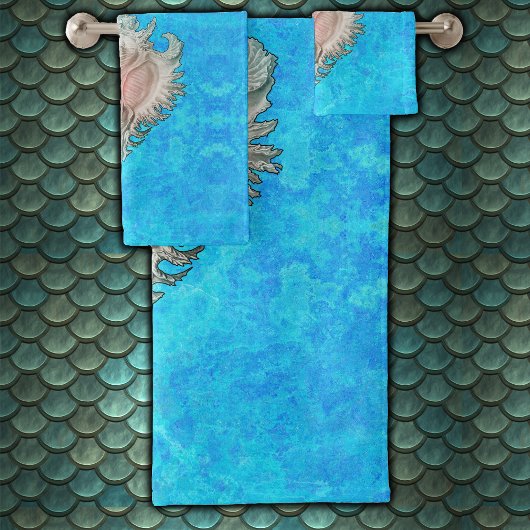 Conch Shell "Beach Life" Bad Handdoek