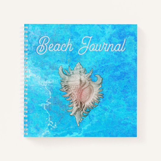 Conch Shell "Beach Life" Beach Journal Notitieboek (Voorkant)