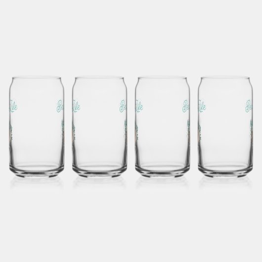 Conch Shell "Beach Life" Blikvorm Glas (Links)