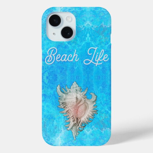 Conch Shell "Beach Life" Case-Mate iPhone Case (Achterkant)
