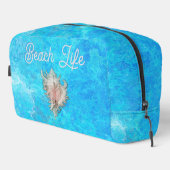 Conch Shell "Beach Life" Dopp Kit Toilettasje (Rechterhoek)