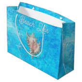 Conch Shell "Beach Life" Groot Cadeauzakje (Achterkant Gekanteld)