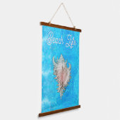 Conch Shell "Beach Life" Hangend Wandkleed (Gebogen)