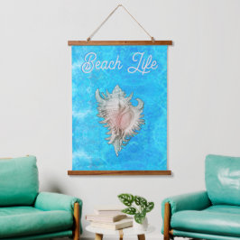 Conch Shell "Beach Life" Hangend Wandkleed