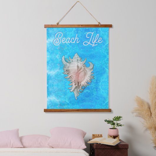 Conch Shell "Beach Life" Hangend Wandkleed (Slaapkamer)