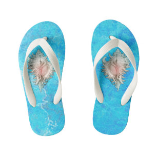 Conch Shell "Beach Life" Kinder Teenslippers