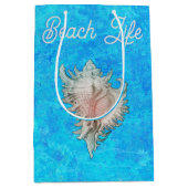 Conch Shell "Beach Life" Medium Cadeauzakje (Voorkant)