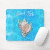 Conch Shell "Beach Life" Muismat (Met muis)
