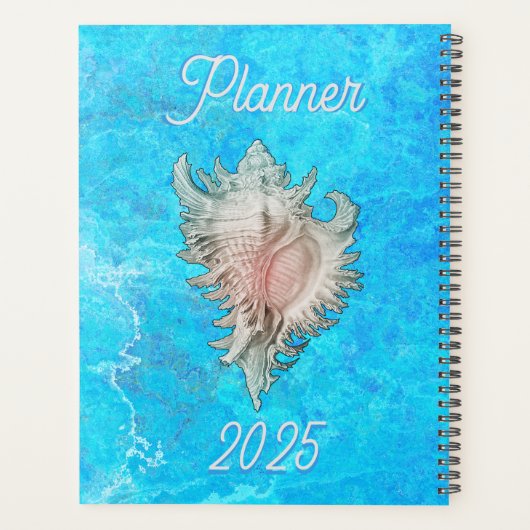 Conch Shell "Beach Life" Planner (Achterkant)