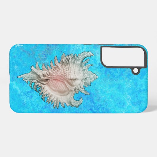 Conch Shell "Beach Life" Samsung Galaxy Hoesje (Achterkant horizontaal)
