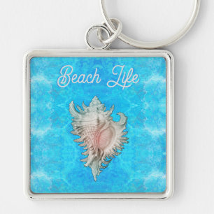 Conch Shell "Beach Life" Sleutelhanger