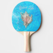 Conch Shell "Beach Life" Tafeltennisbatje (Voorkant)