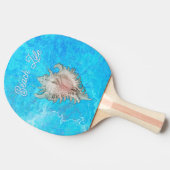 Conch Shell "Beach Life" Tafeltennisbatje (Zijkant)
