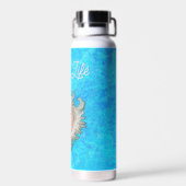 Conch Shell "Beach Life" Waterfles (Achterkant)